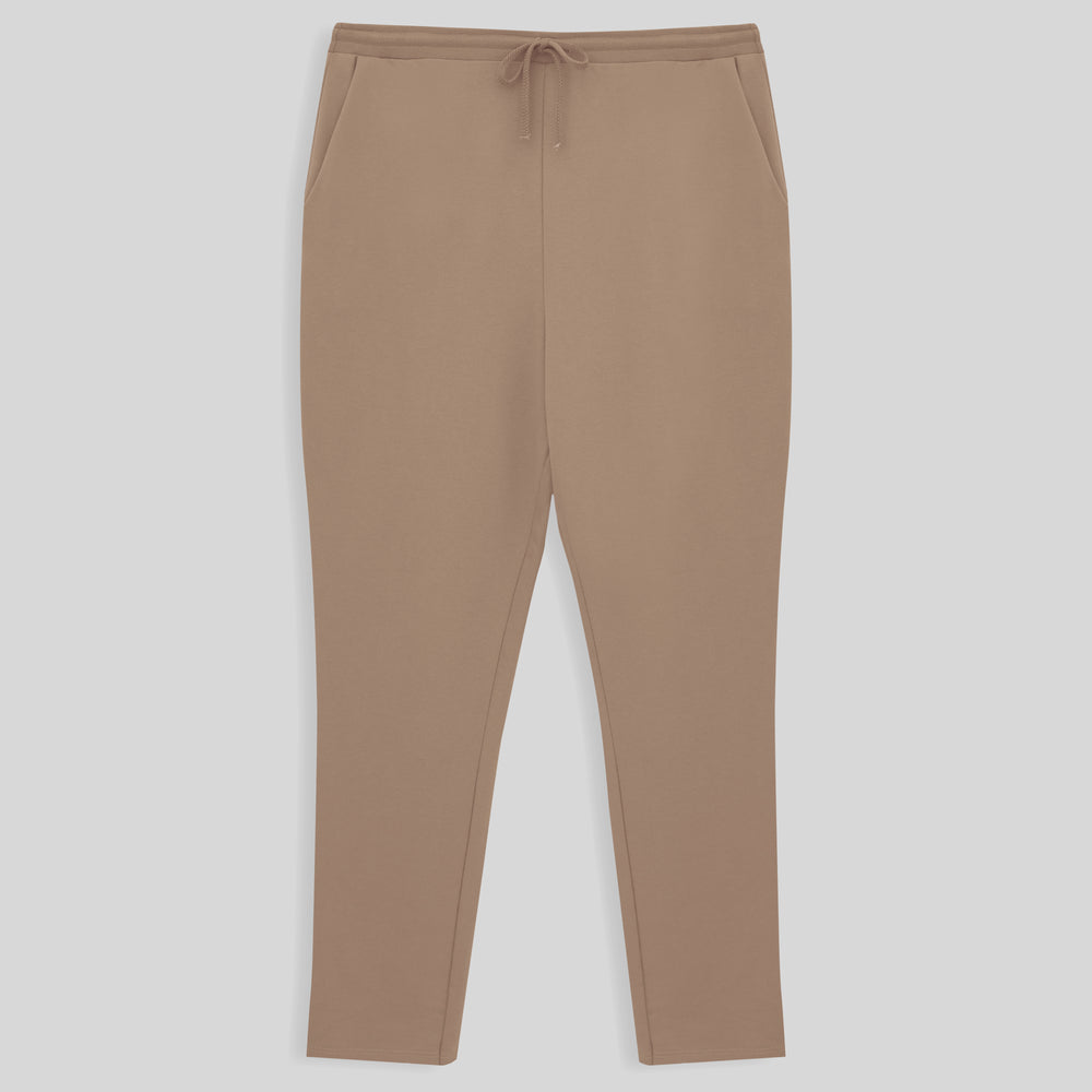 Calça Reta Plus Feminino - Bege Claro