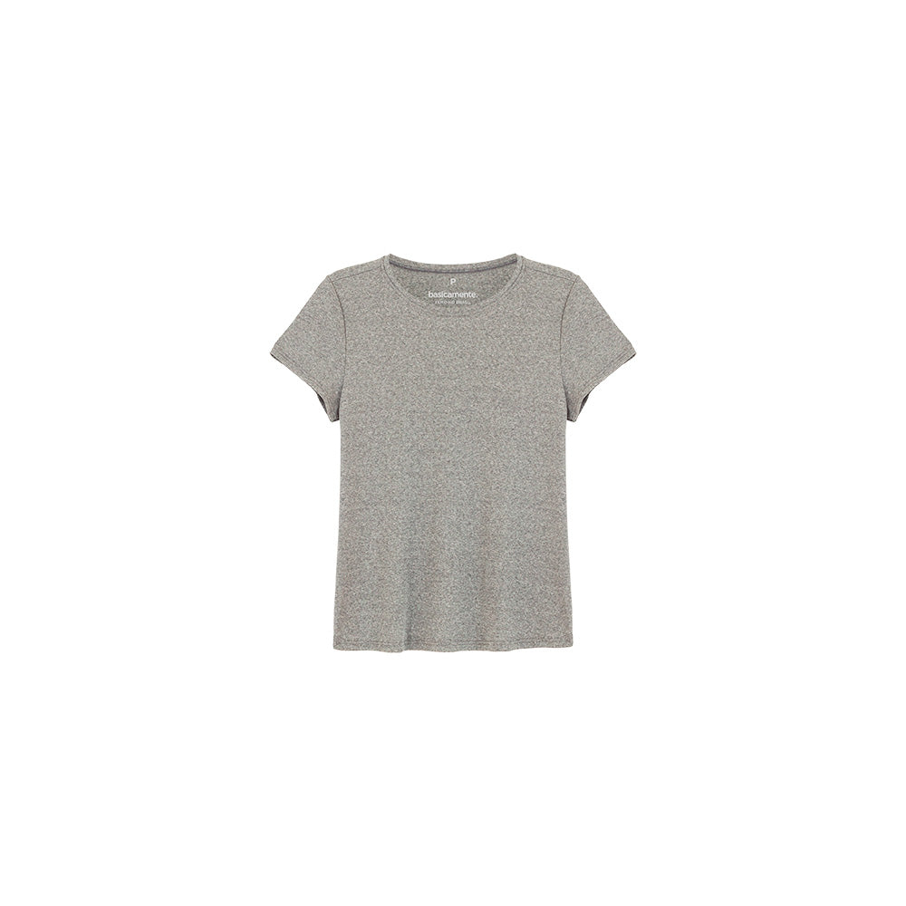 Camiseta Pijama Gola C Feminina - Mescla Claro