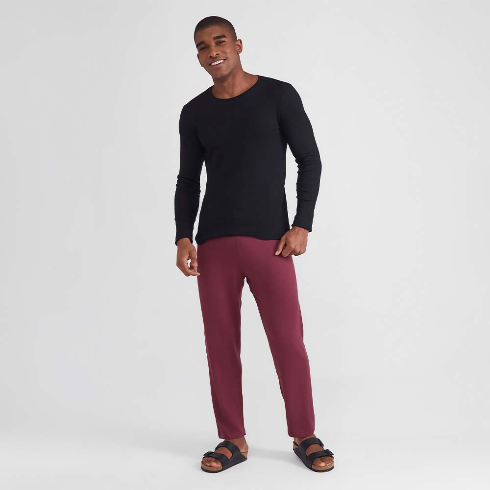 Calça Confort Masculina - Vermelho Vinho