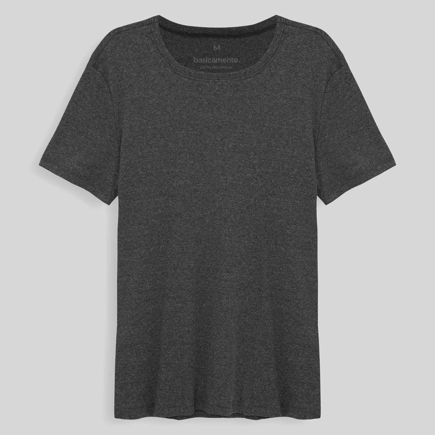 Camiseta Pijama Gola C Masculina - Mescla Escuro