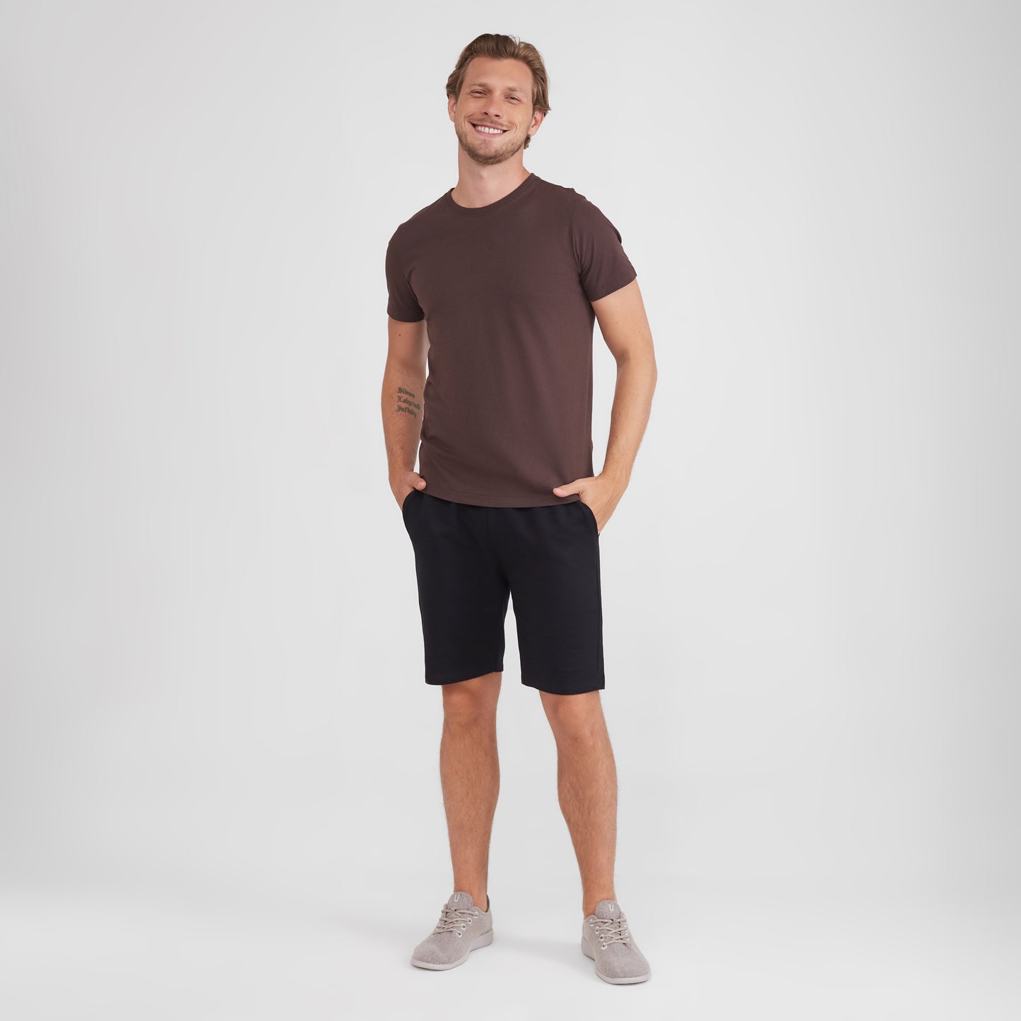 Camiseta Slim Masculina - Marrom