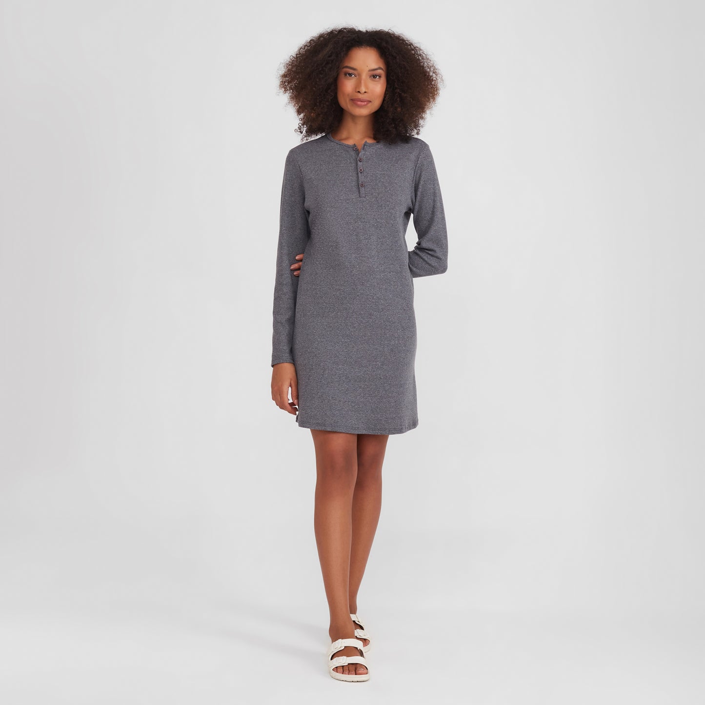 Camisola Adulto Feminina - Mescla Escuro