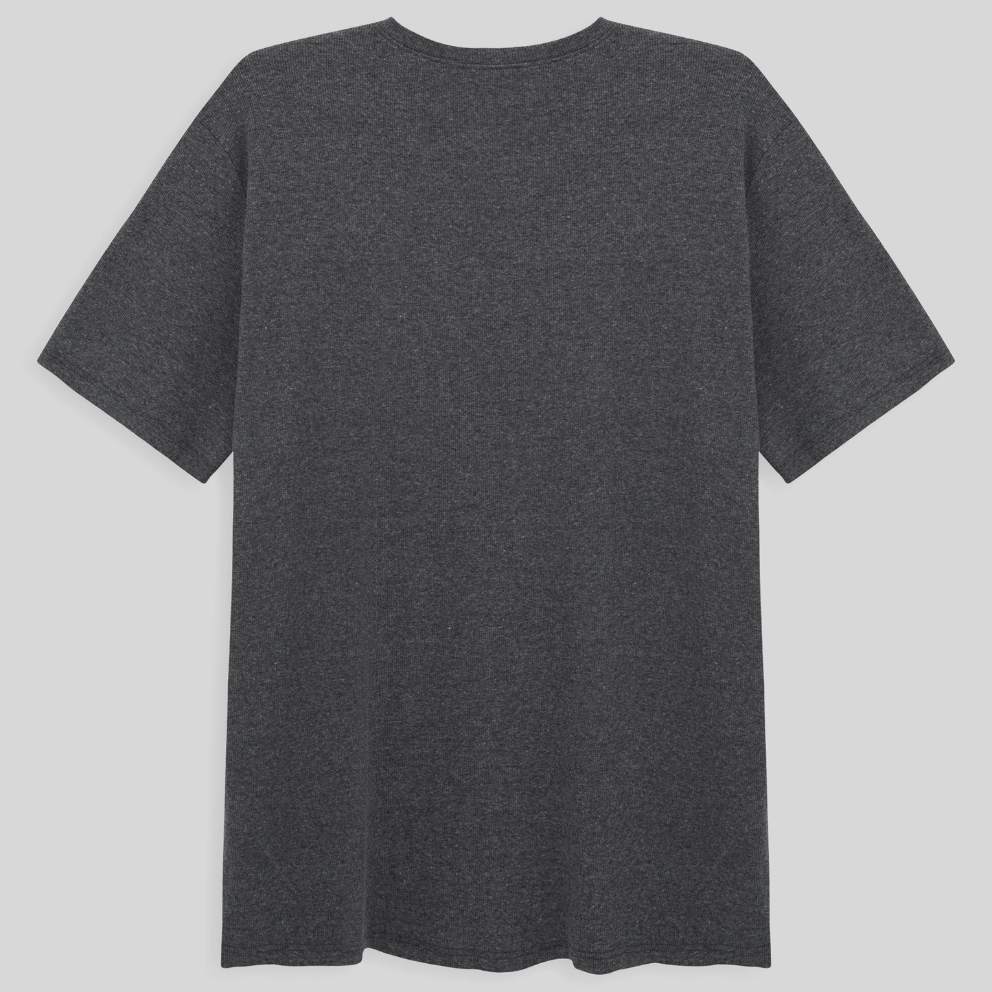 Camiseta Pijama Gola C Plus Masculina - Mescla Escuro