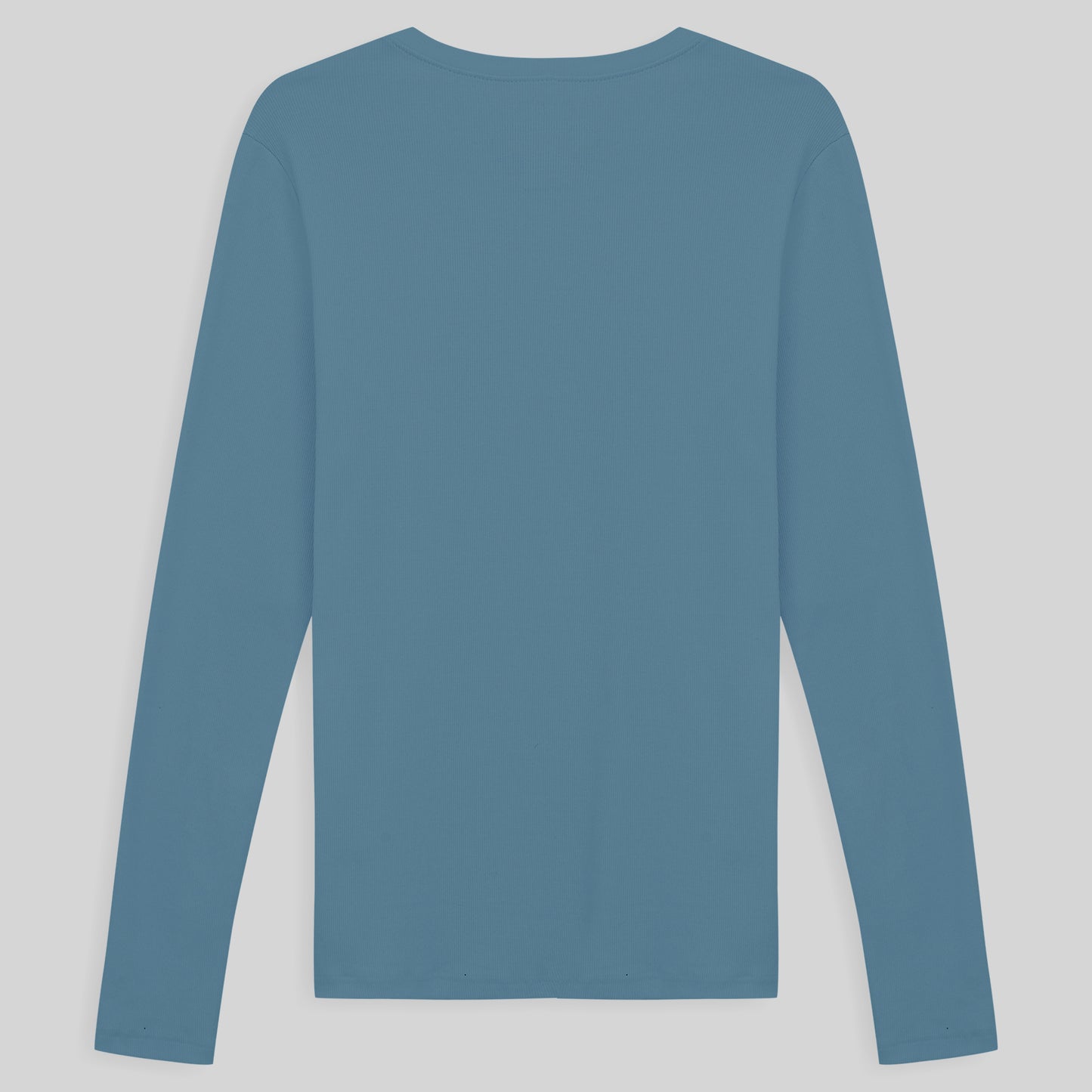 Camiseta Conforto Ml Gola C Masculina - Azul Celeste