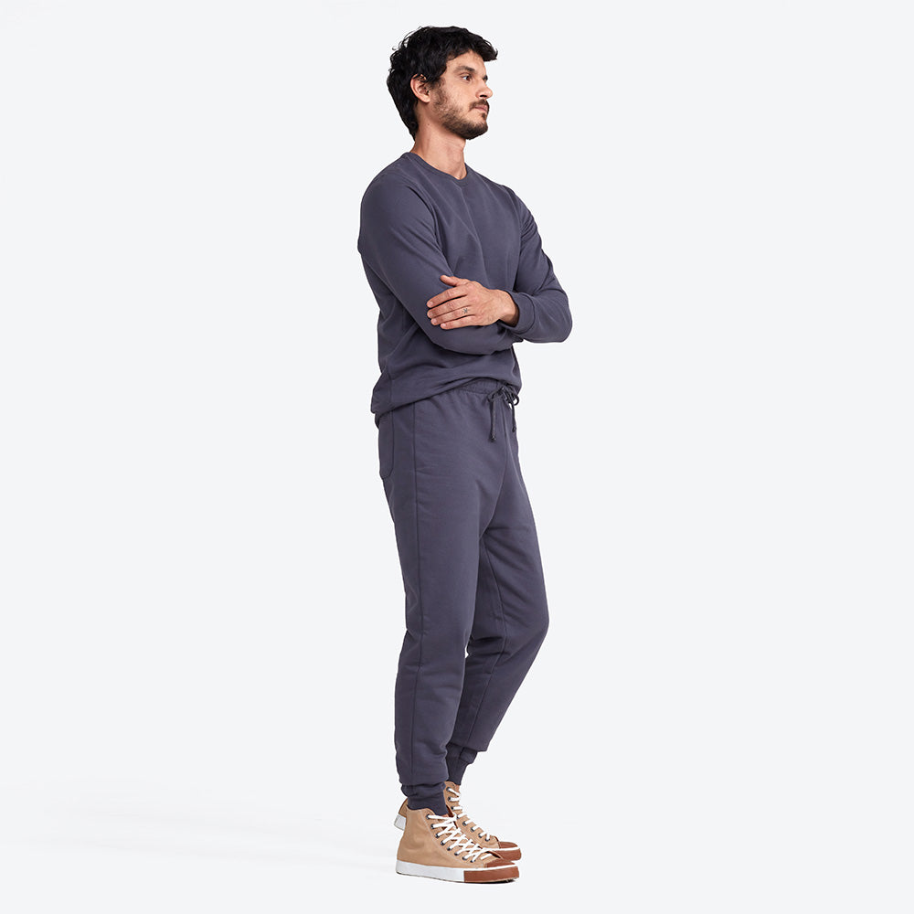 Calça Jogger Moletom Flanelado Masculina - Grafite