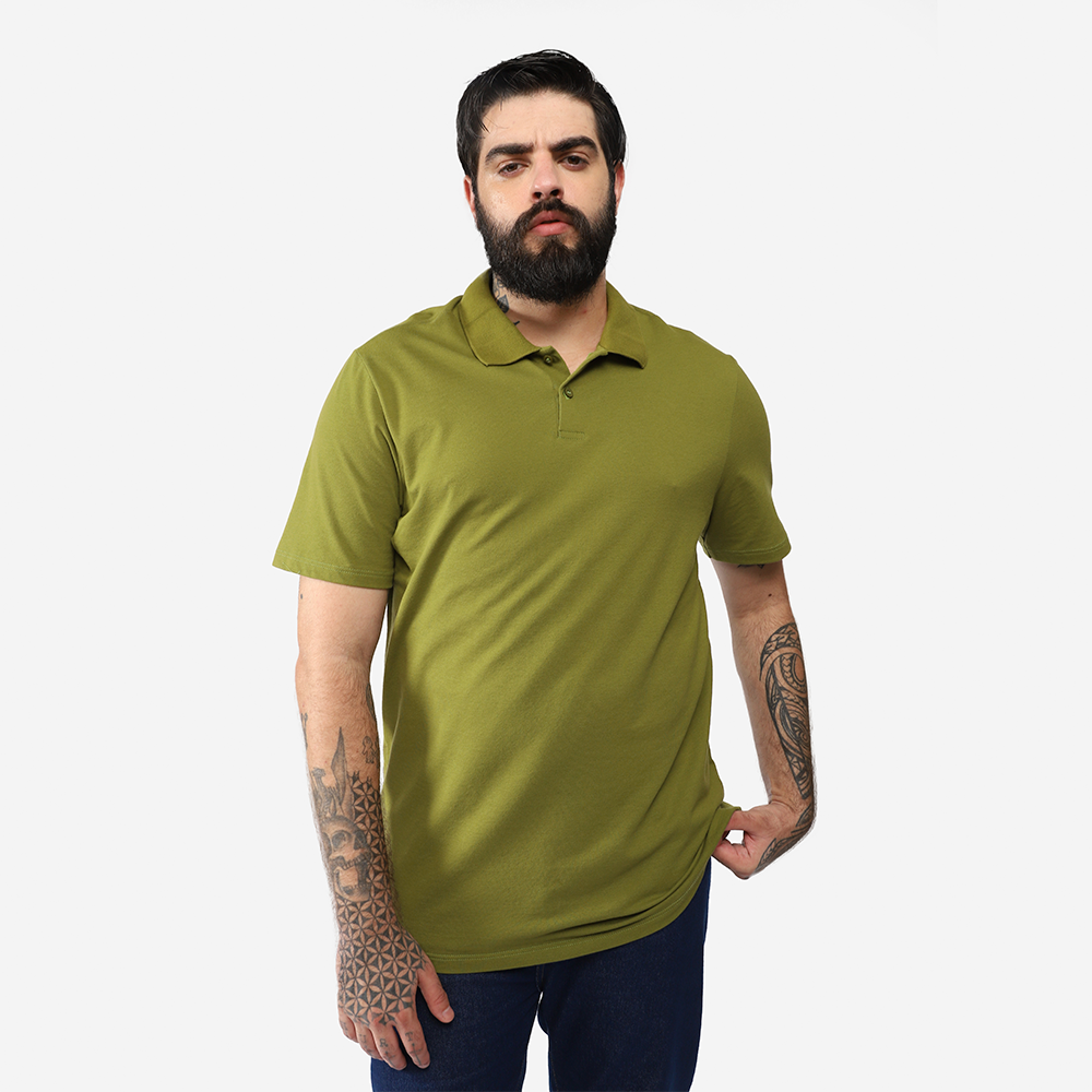 Camisa Polo Piquet Stretch Plus Masculina - Verde