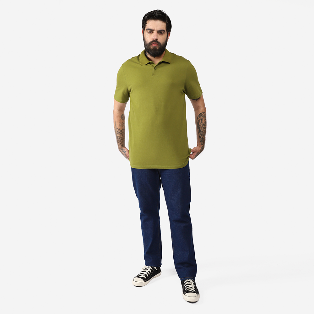 Camisa Polo Piquet Stretch Plus Masculina - Verde
