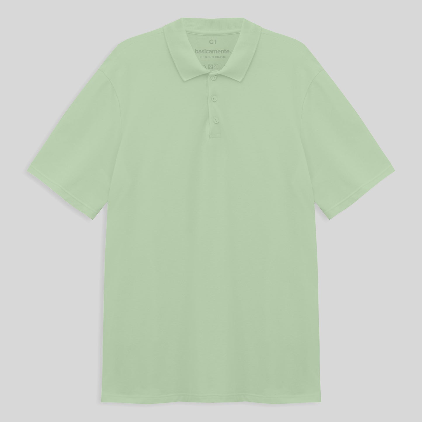 Camisa Polo Piquet Stretch Plus Masculina - Verde Menta