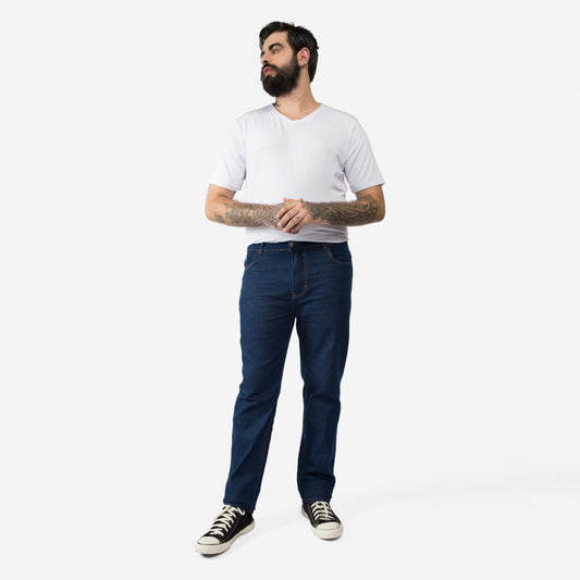Calça Jeans Tradicional Plus Masculina - Stone Escuro