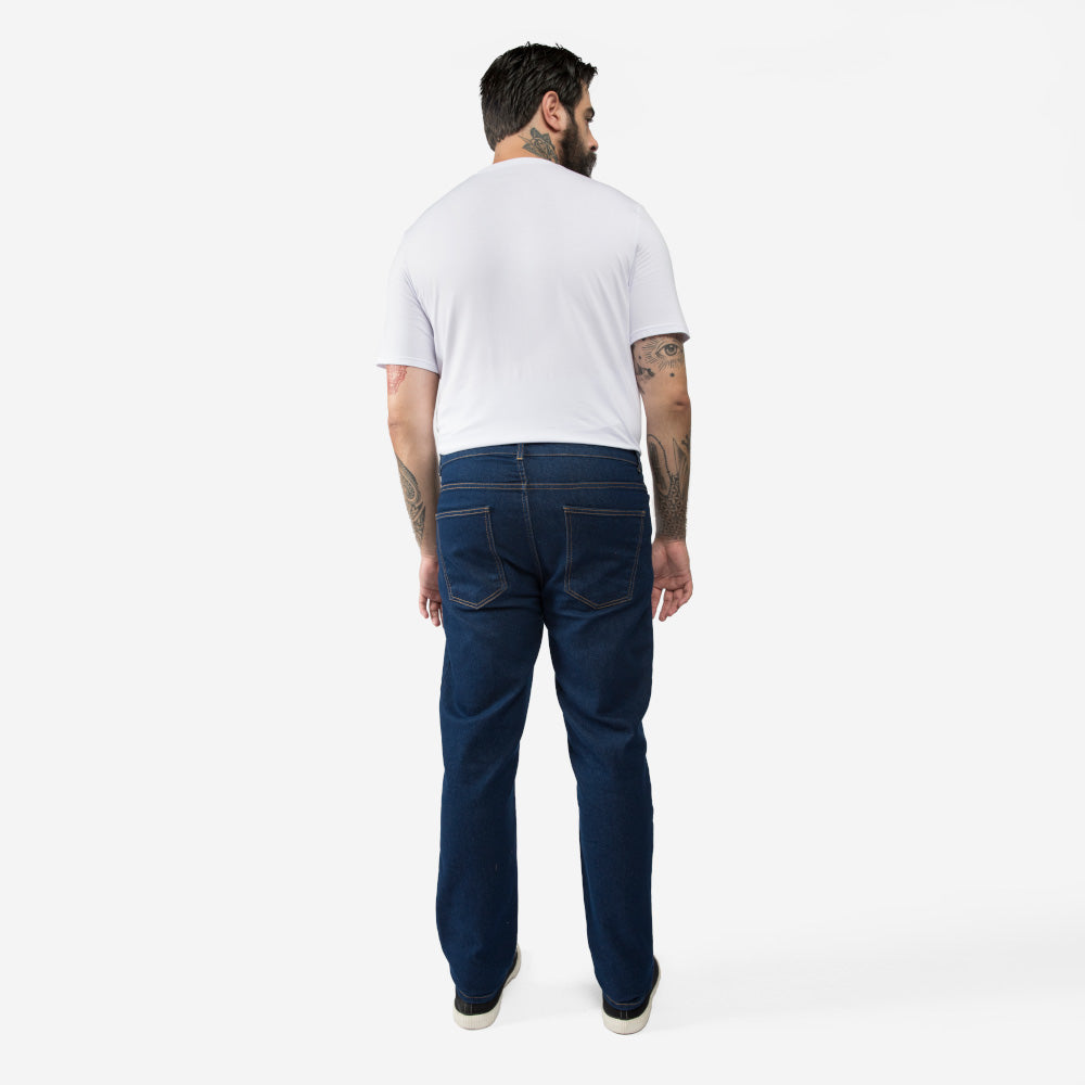 Calça Jeans Tradicional Plus Masculina - Stone Escuro
