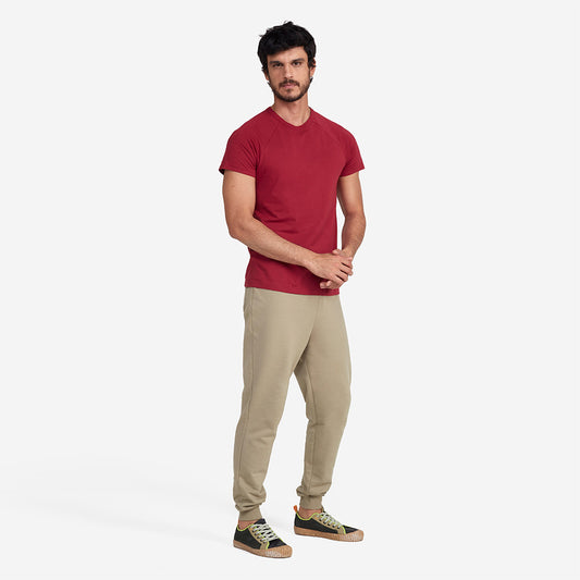 Camiseta Raglan Algodão Premium Masculina - Marsala