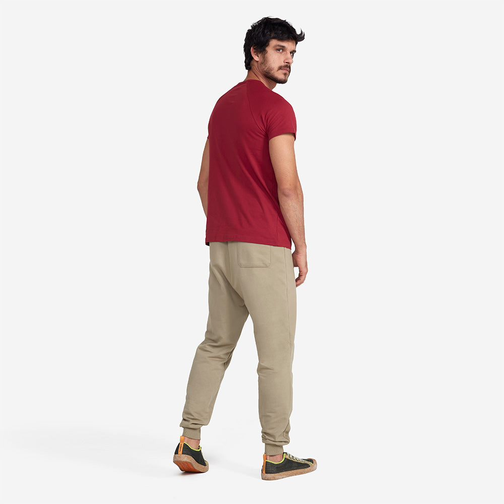 Camiseta Raglan Algodão Premium Masculina - Marsala