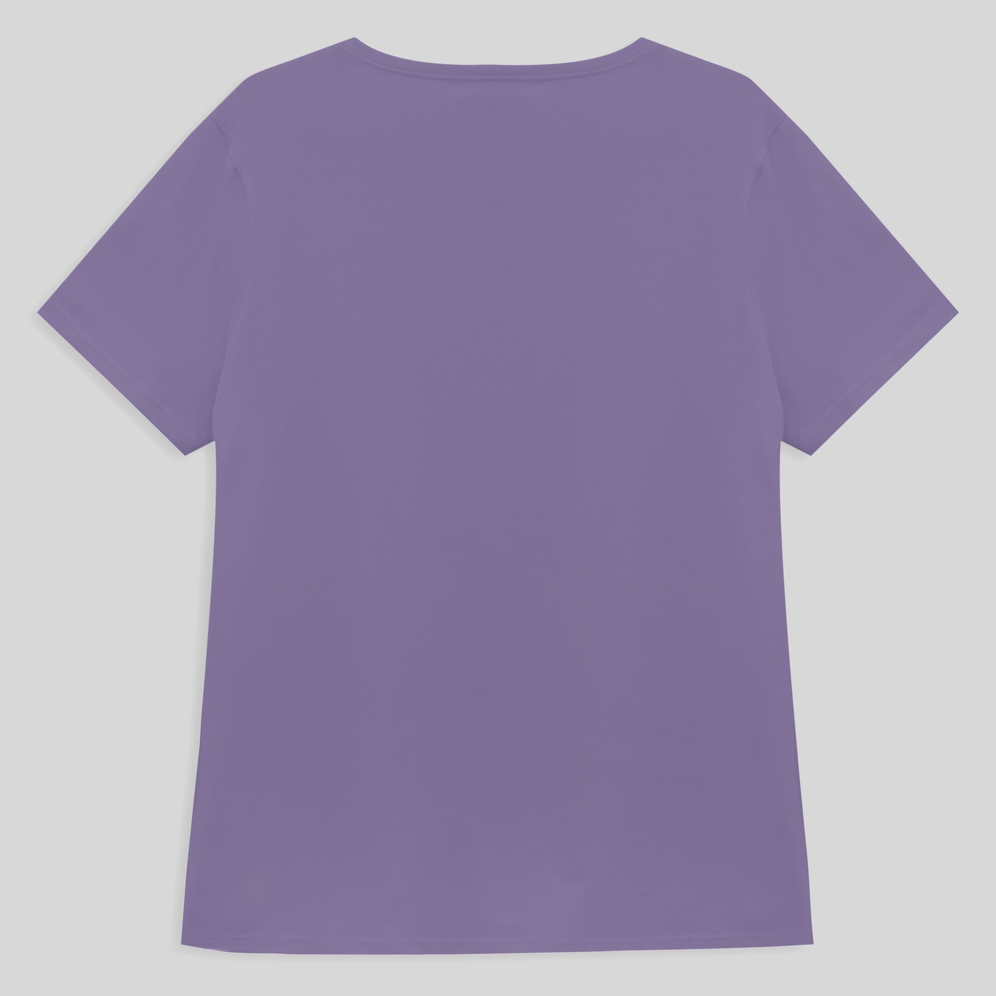 Camiseta Cotton Slim Gola C Plus Feminino - Lilás