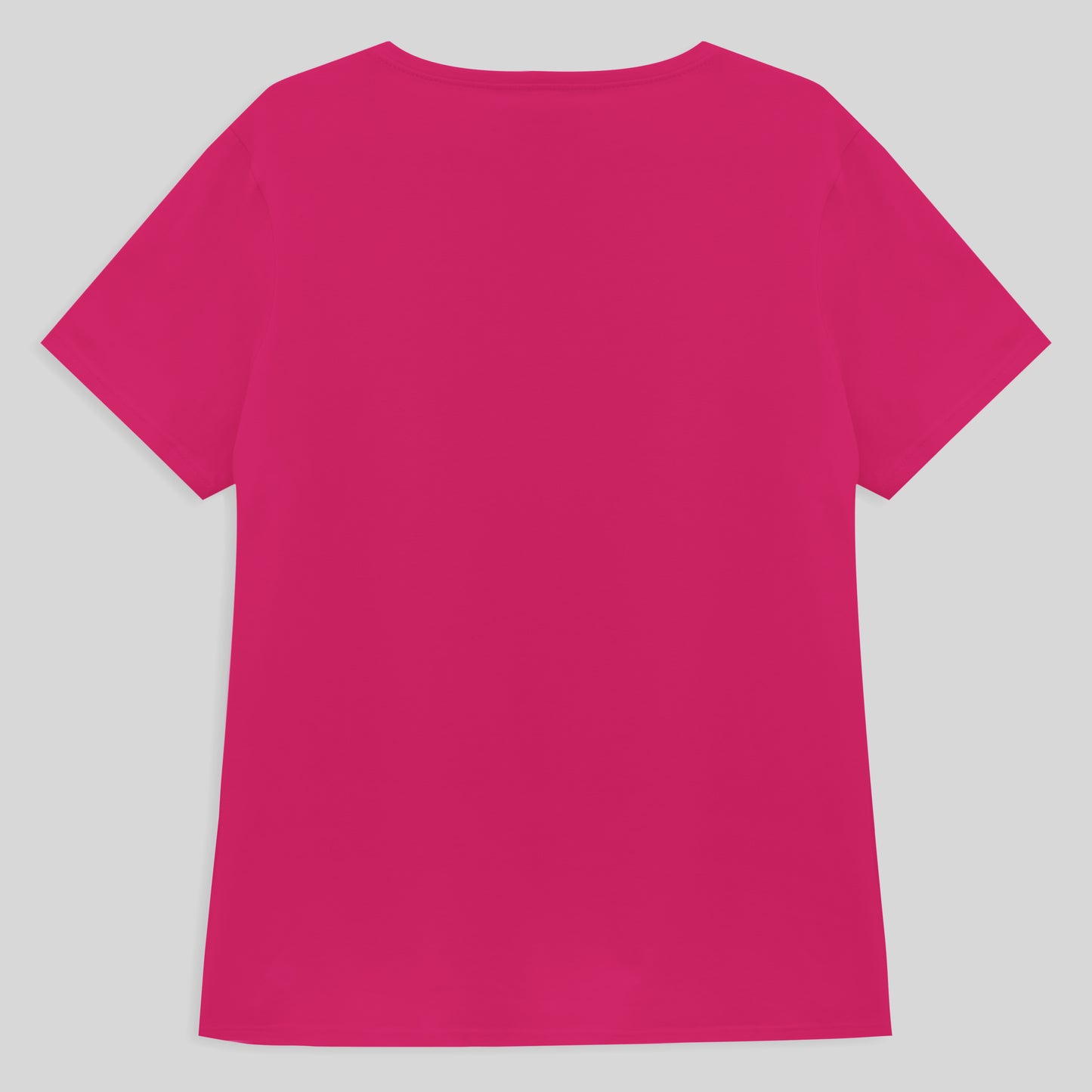 Camiseta Cotton Slim Gola C Plus Feminino - Pink