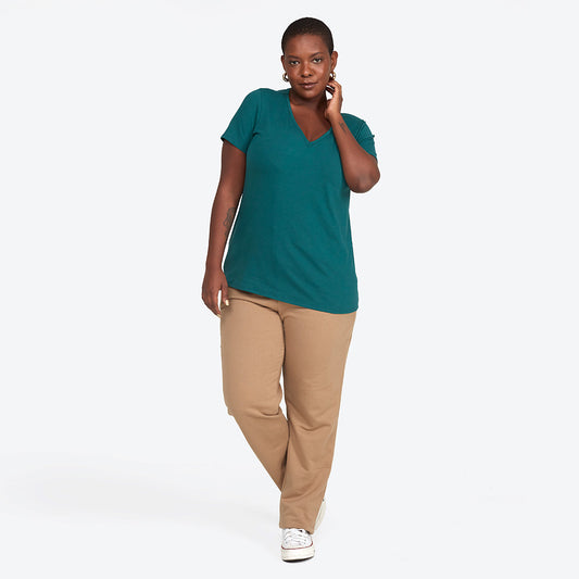 Camiseta Slim Gola V Cotton Plus Feminina - Jasper