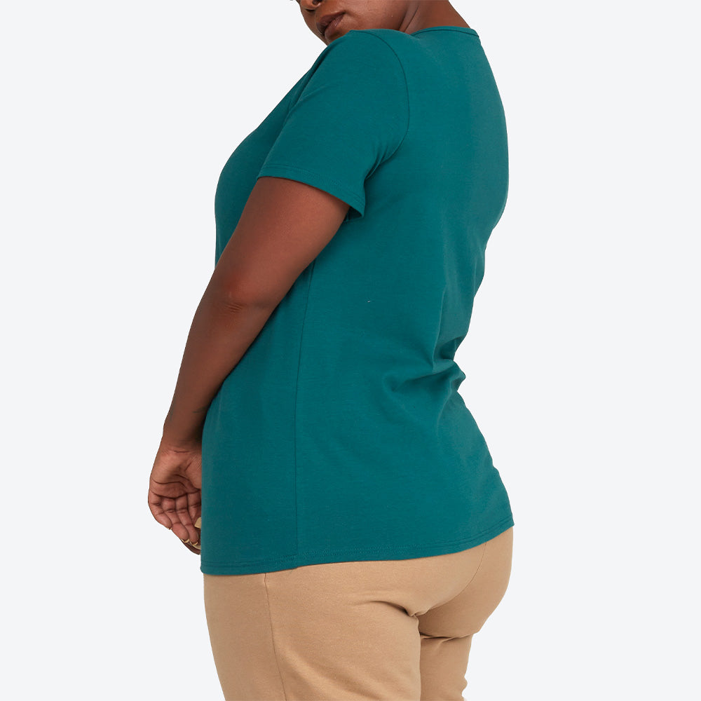 Camiseta Slim Gola V Cotton Plus Feminina - Jasper