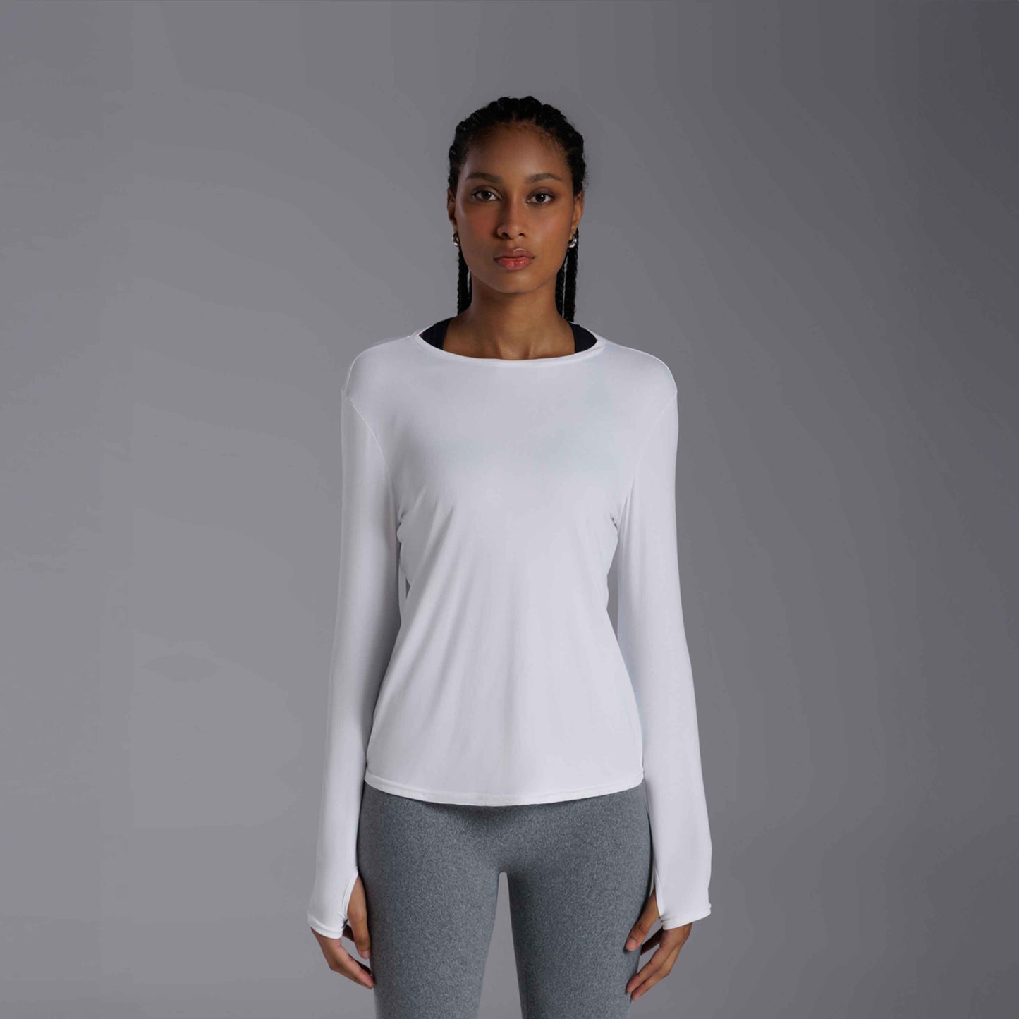 Camiseta Manga Longa New Life Tech UV - Branco