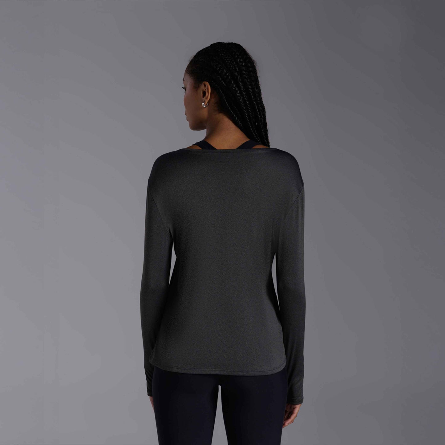 Camiseta Manga Longa New Life Tech UV - Mescla Escuro