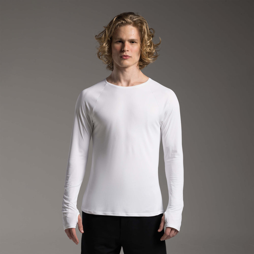 Tech T-Shirt UV Manga Longa Masculina - Branco