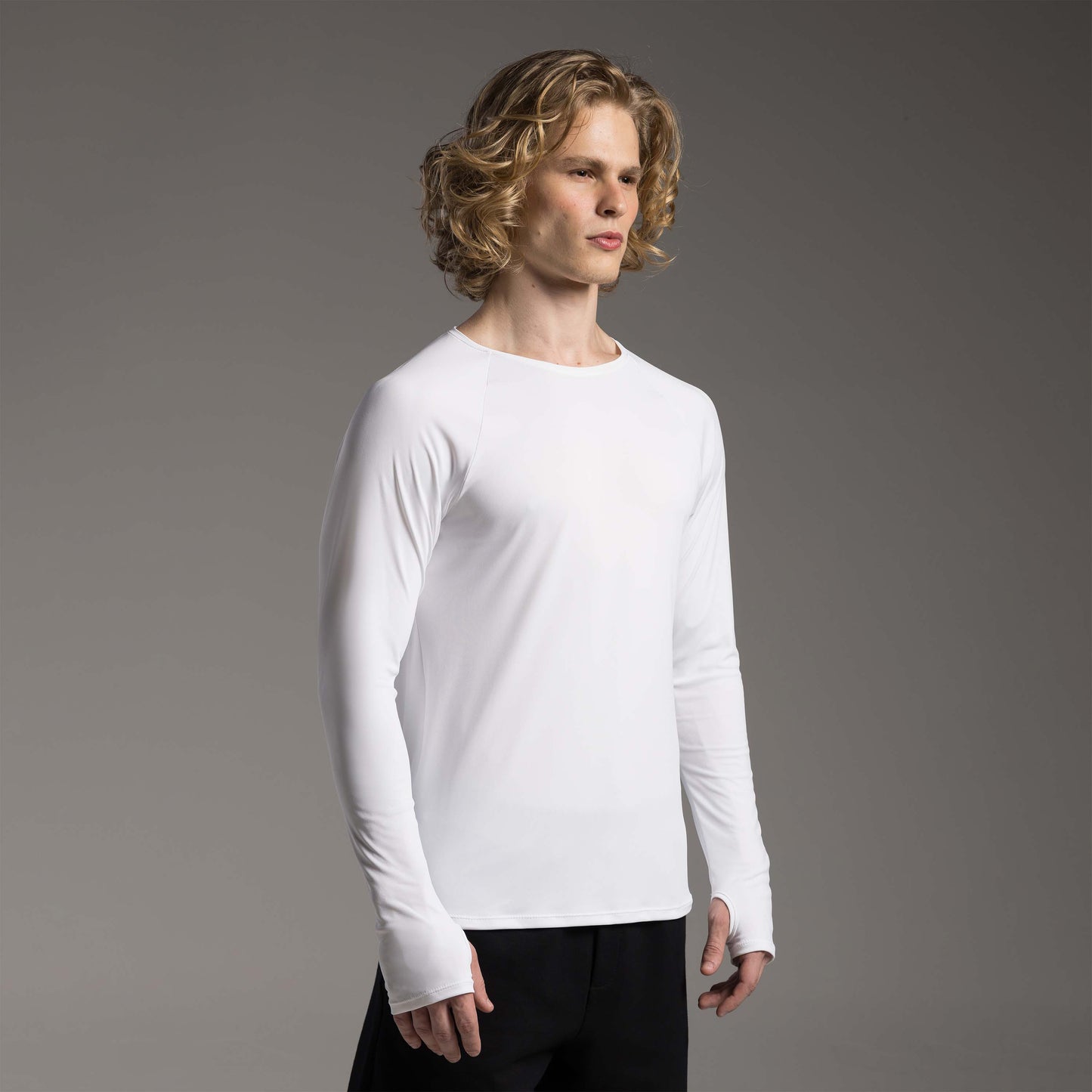 Tech T-Shirt UV Manga Longa Masculina - Branco