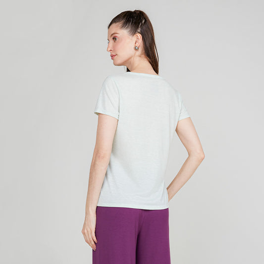 Tech T-Shirt Eco Gola C Feminina - Verde Chá