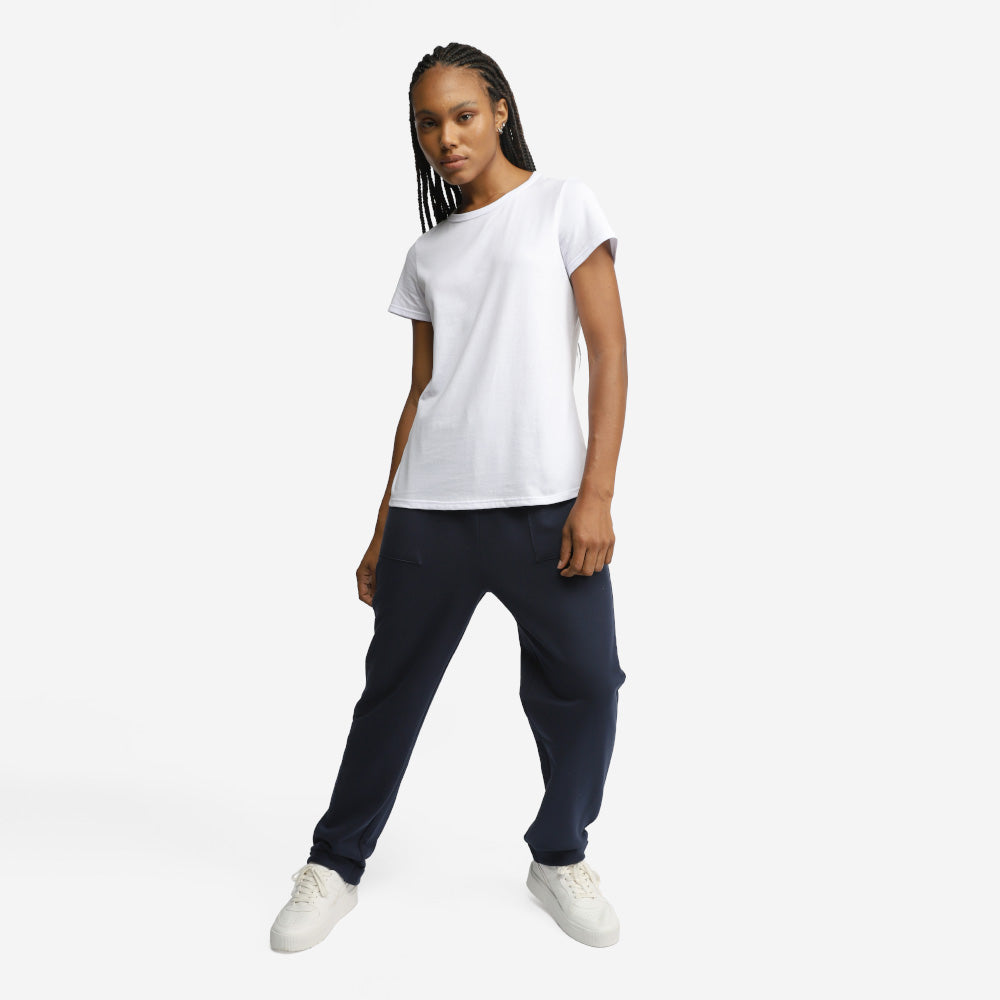 Camiseta Alongada Algodão Premium Feminina - Branco