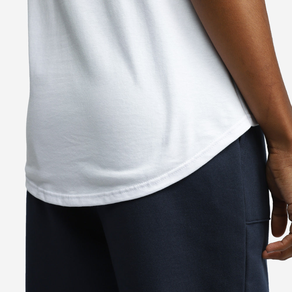 Camiseta Alongada Algodão Premium Feminina - Branco