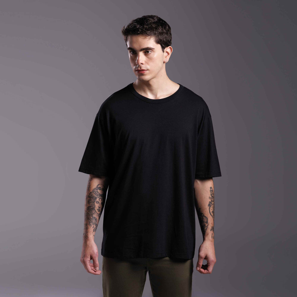 Tech T-Shirt Anti Odor Oversized Masculina - Preto