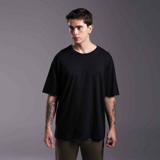 Tech T-Shirt Anti Odor Oversized Masculina - Preto