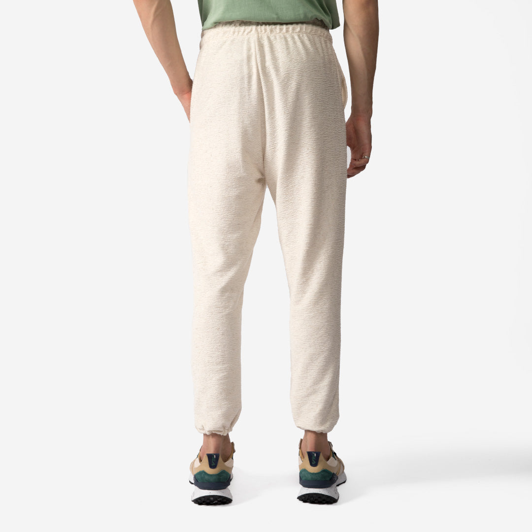 Calça Ajustável Algodão Desfibrado Linho Masculina - Off White