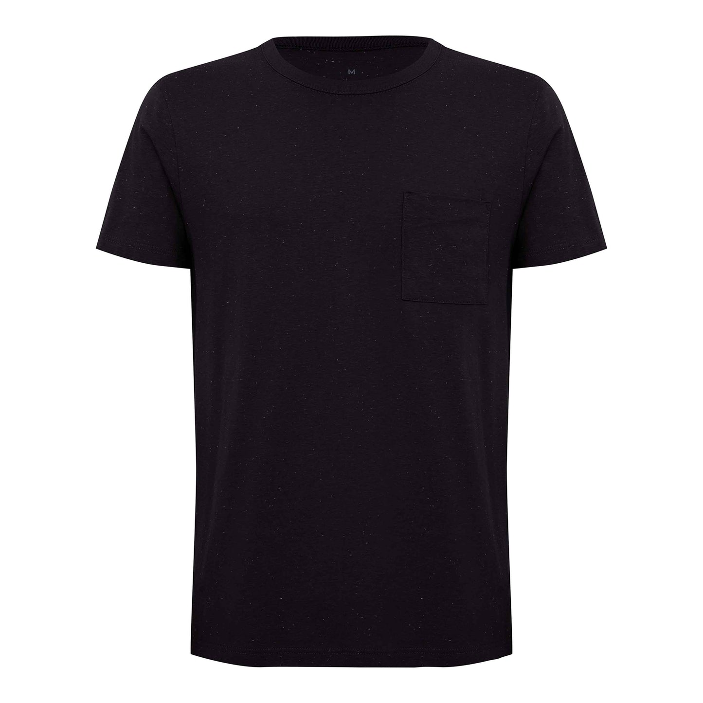 Camiseta Algodão Botonê Bolso Masculina - Preto