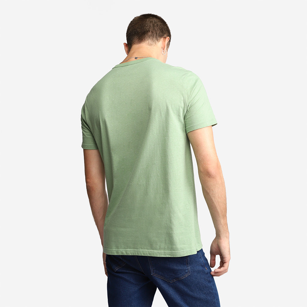 Camiseta Algodão Botonê Bolso Masculina - Verde Jade