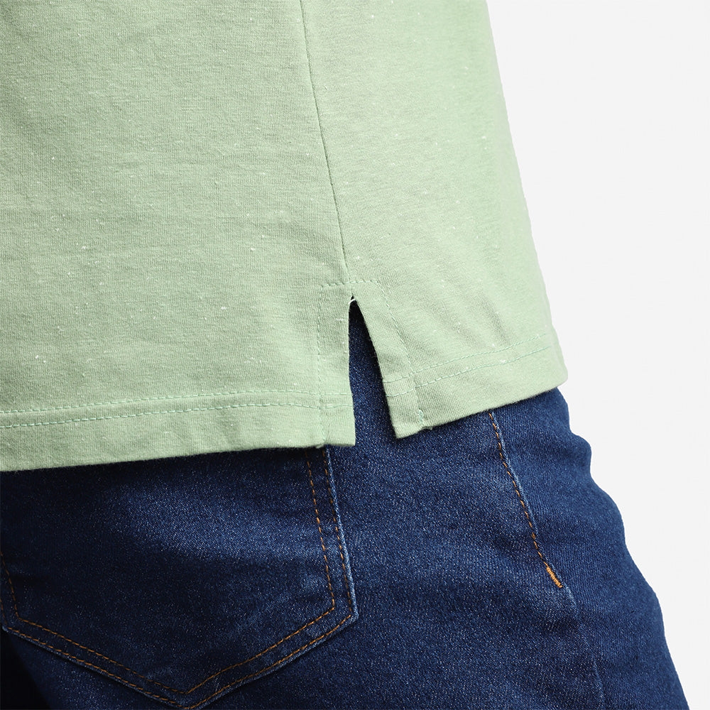 Camiseta Algodão Botonê Bolso Masculina - Verde Jade