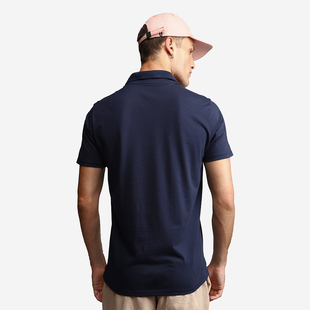 Camisa Polo Algodão Anti Odor Masculina - Azul Marinho