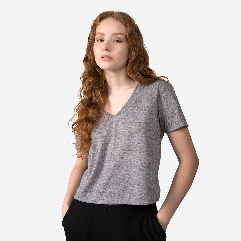 Camiseta Cropped Eco Feminina - Preto