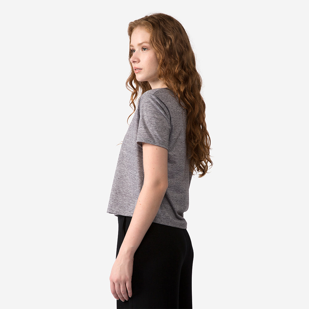 Camiseta Cropped Eco Feminina - Preto