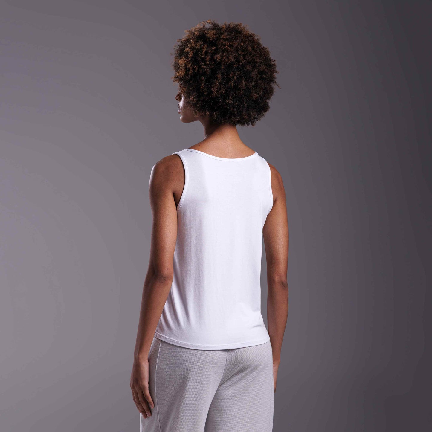 Regata Decote U Modal Feminina - Branco