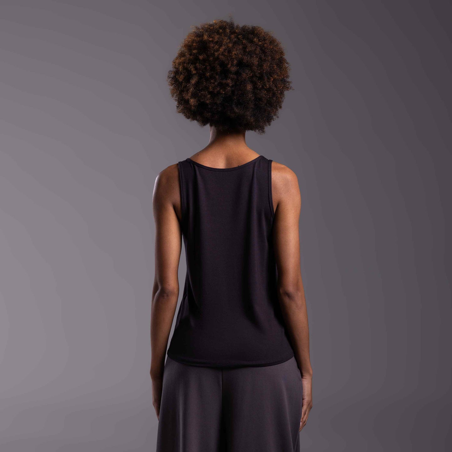 Regata Decote U Modal Feminina - Preto