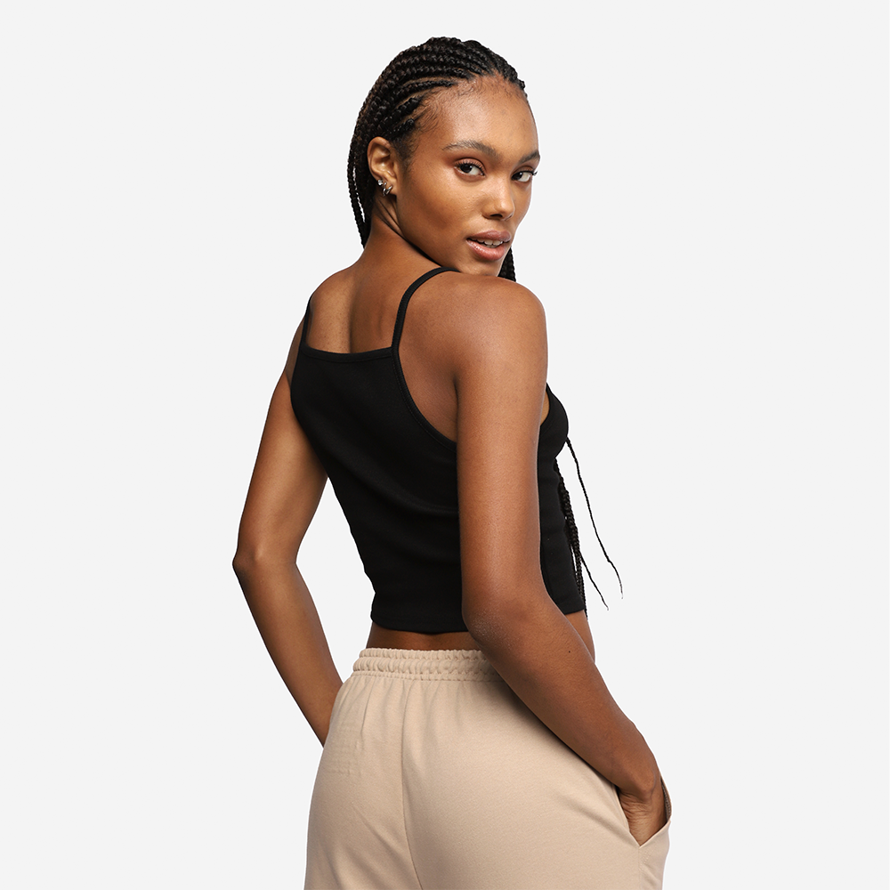 Cropped Decote Reto Ribana Feminino - Preto