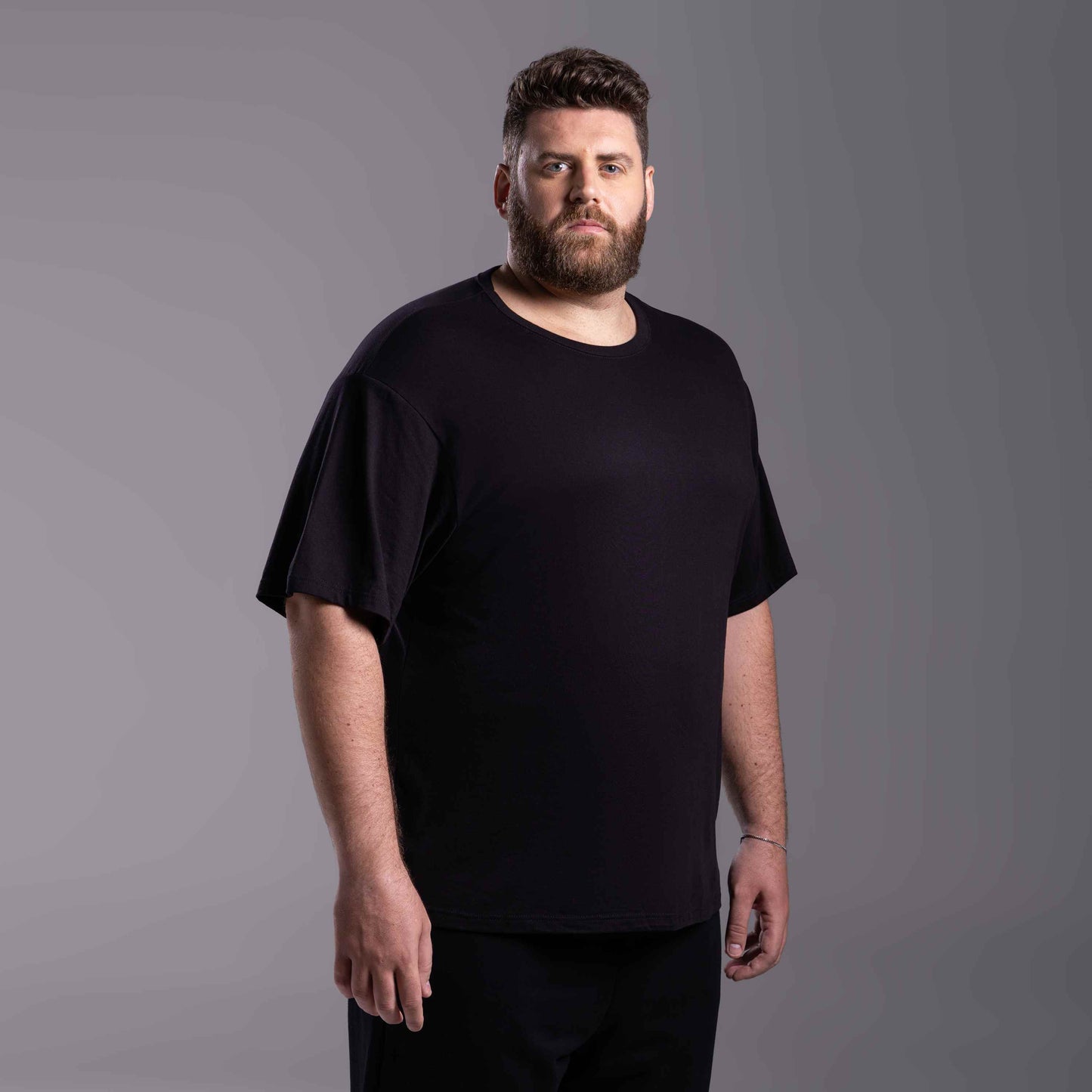 Tech T-Shirt Anti Odor Oversized Plus Masculina - Preto