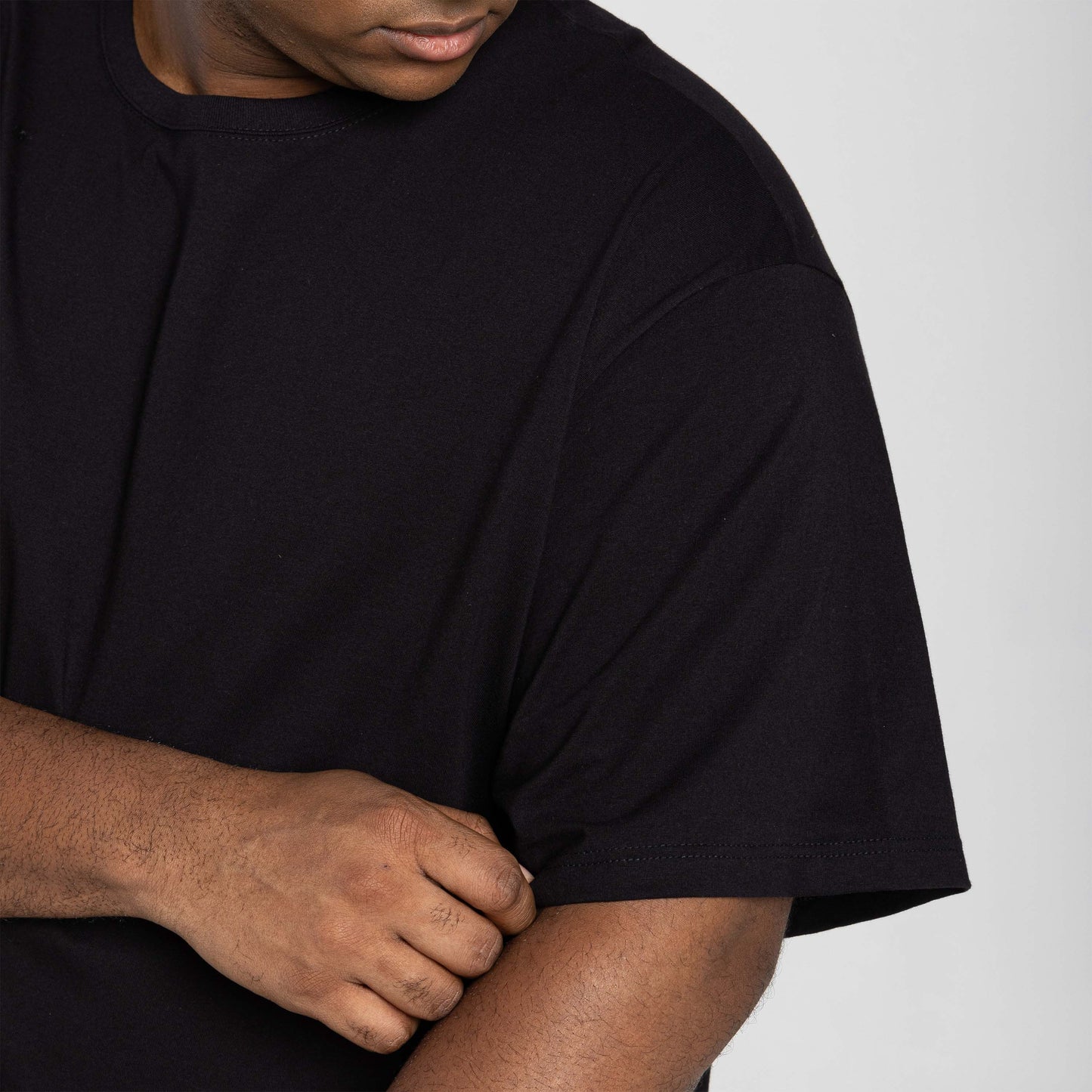 Tech T-Shirt Anti Odor Oversized Plus Masculina - Preto