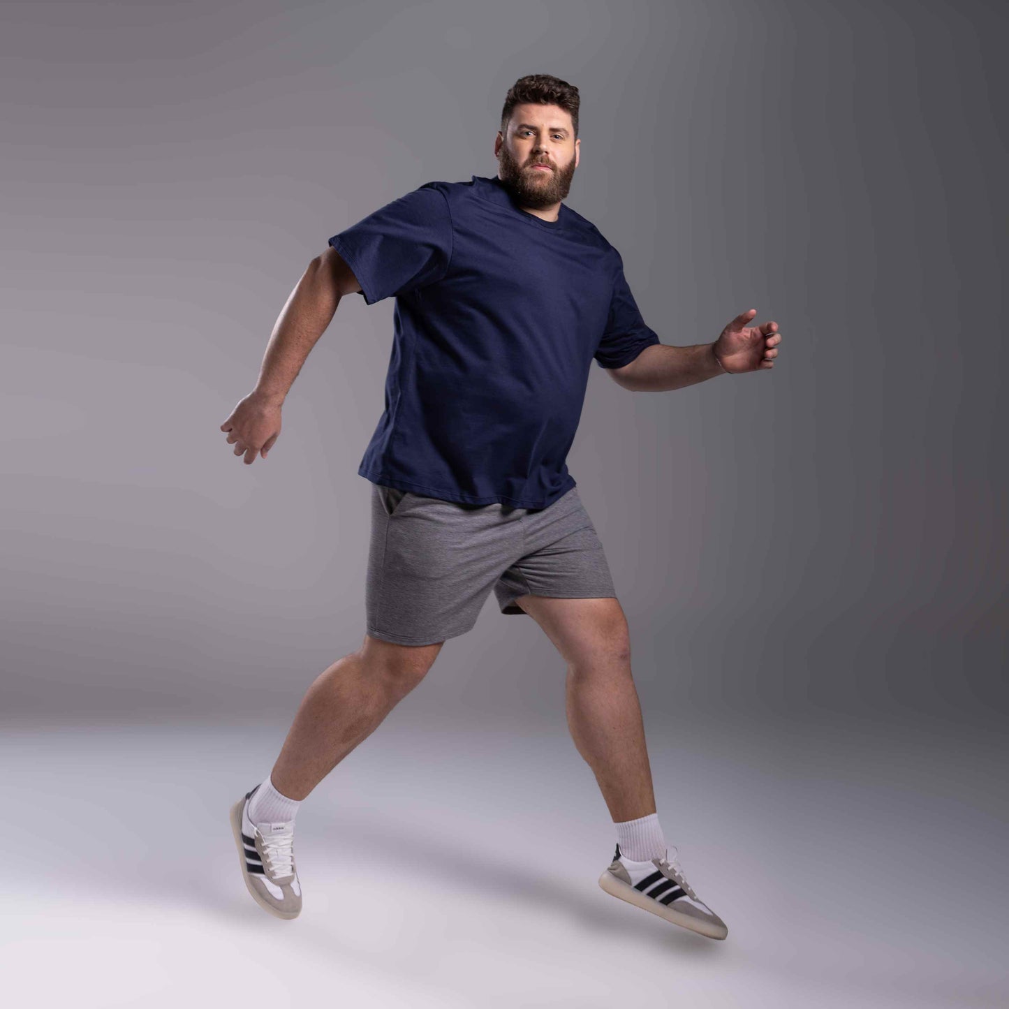 Tech T-Shirt Anti Odor Oversized Plus Masculina - Azul Marinho