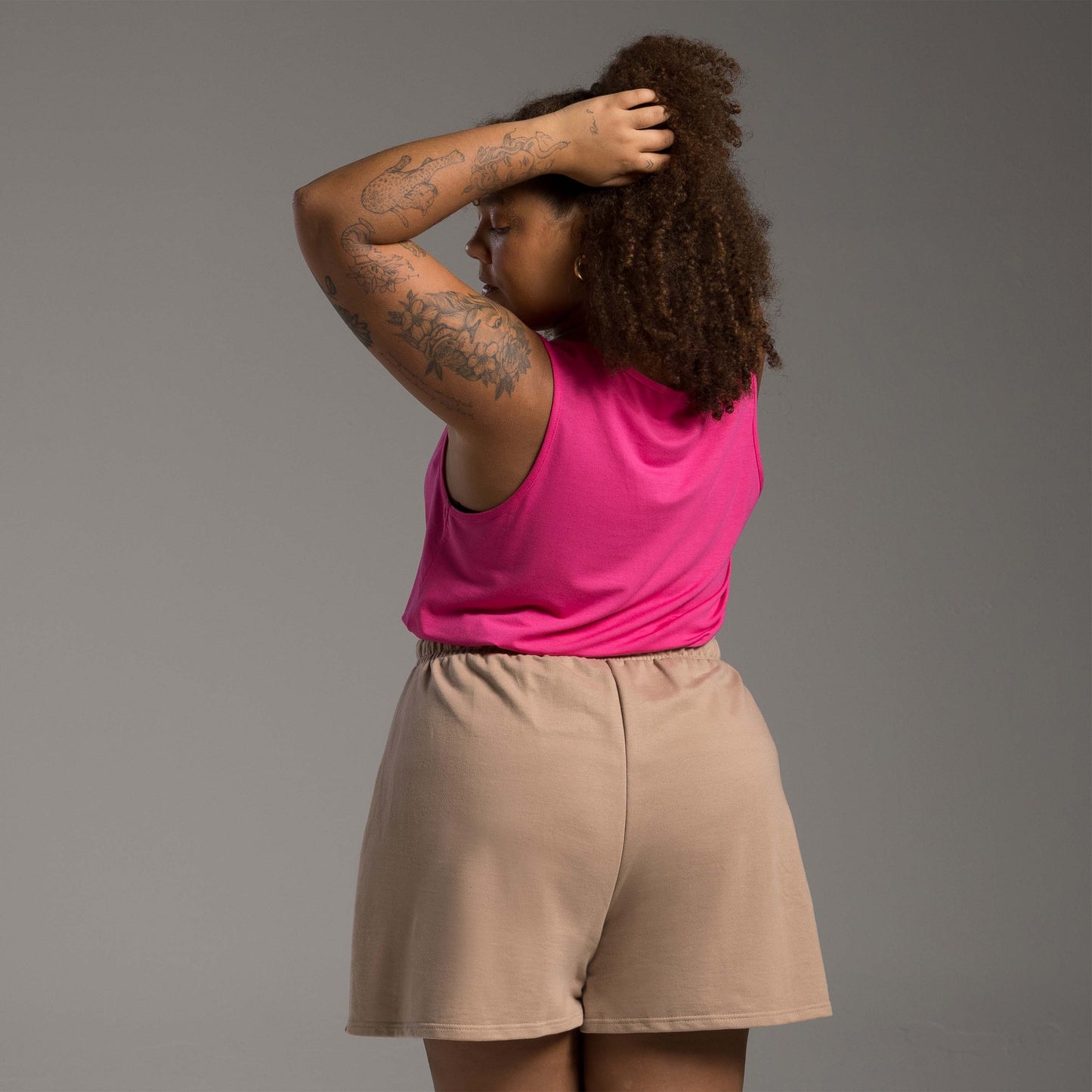 Regata Decote U Modal Plus Feminina - Rosa Fucsia