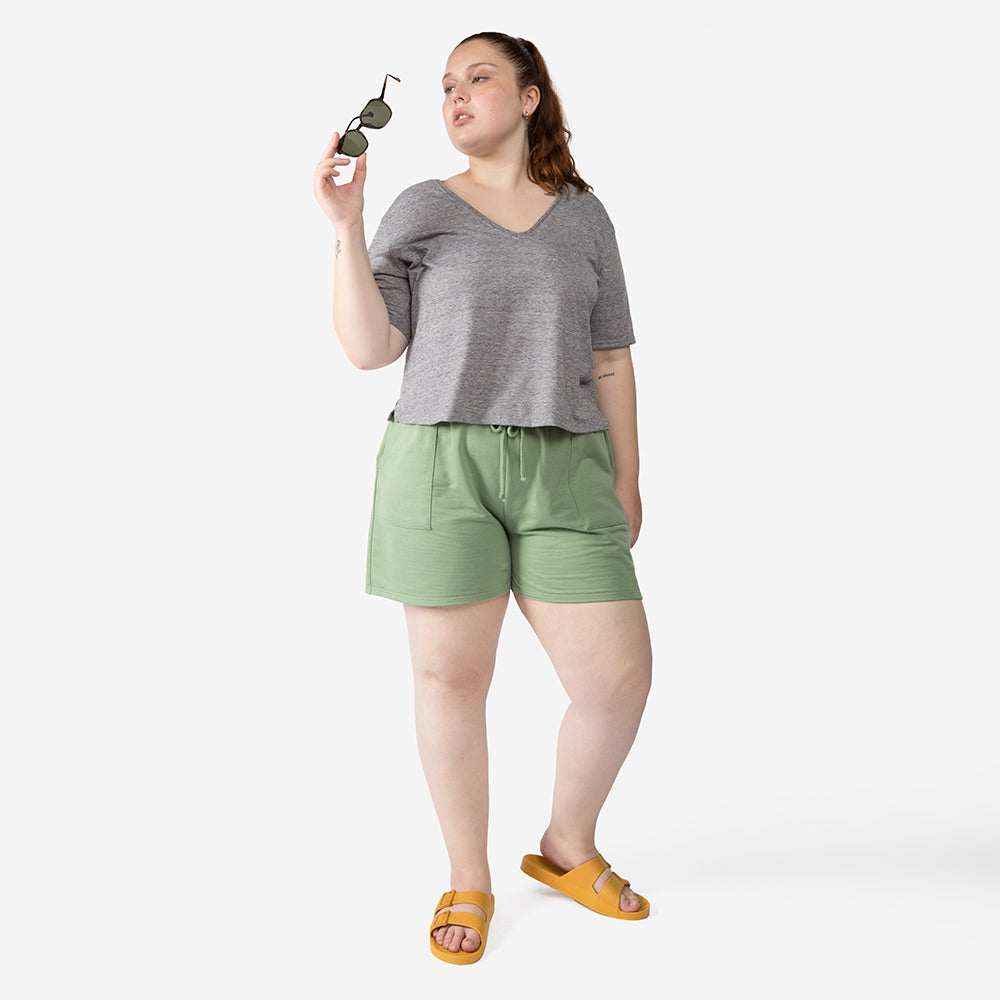 Camiseta Cropped Eco Plus Feminina - Preto