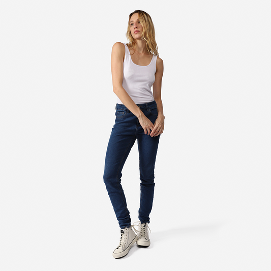 Regata Canelada Gola U Feminina - Branco