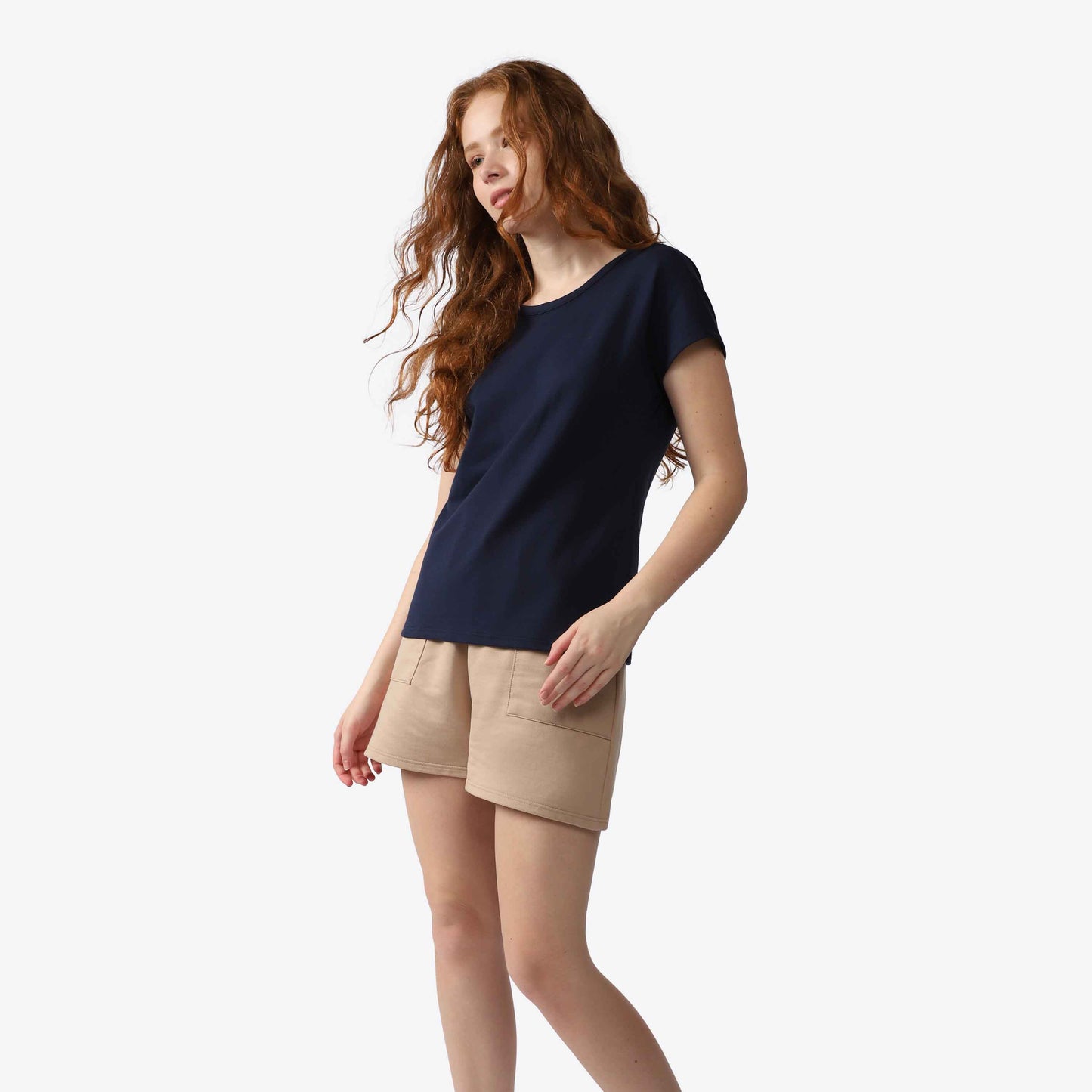 Camiseta Moletinho Feminina - Azul Marinho