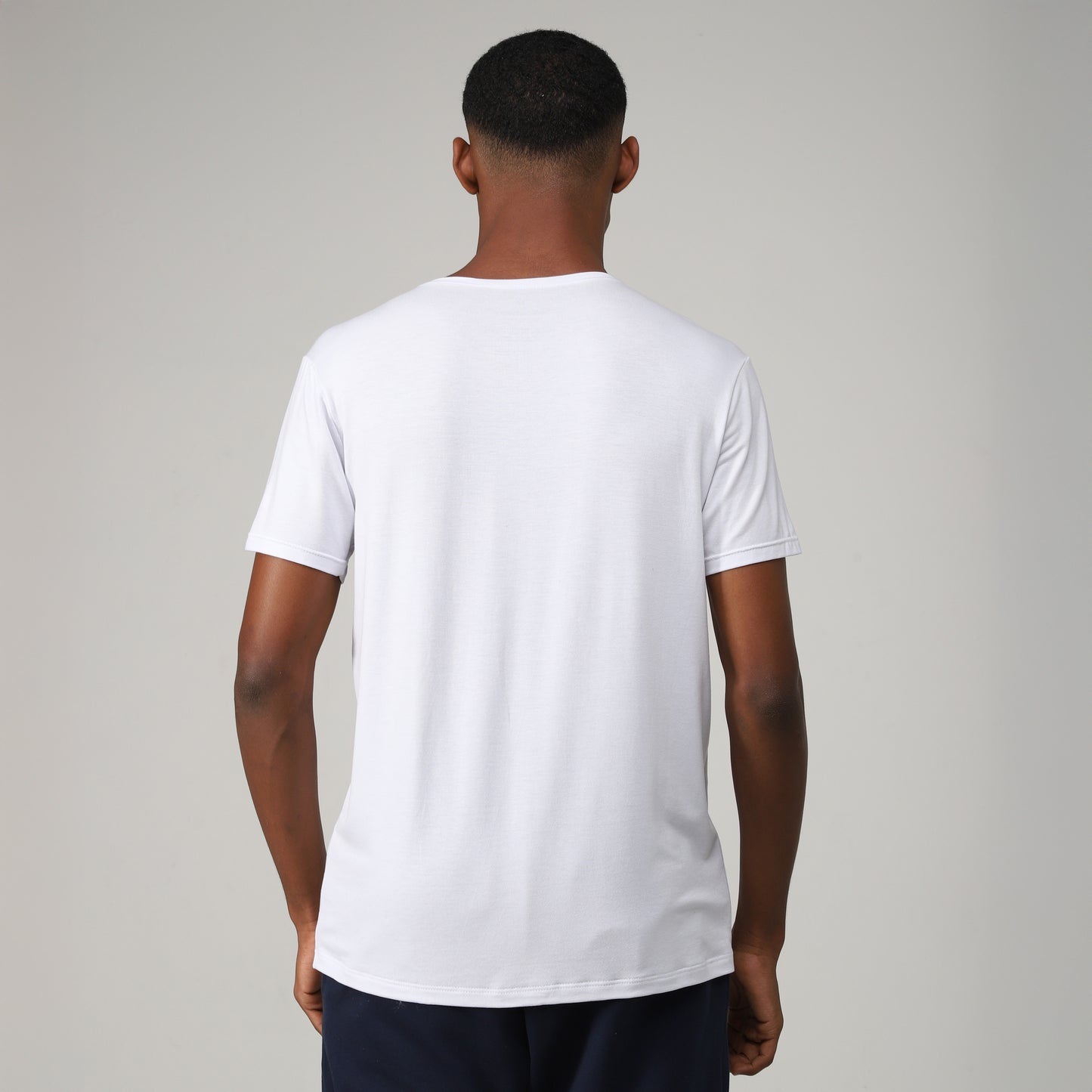 Tech T-Shirt Modal Gola V Masculina - Branco