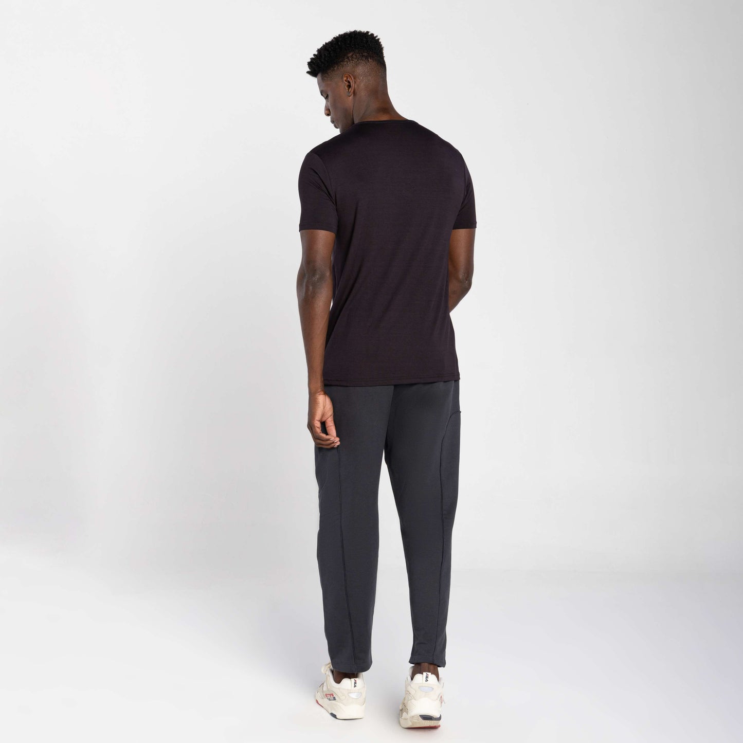 Tech T-Shirt Modal Gola V Masculina - Preto