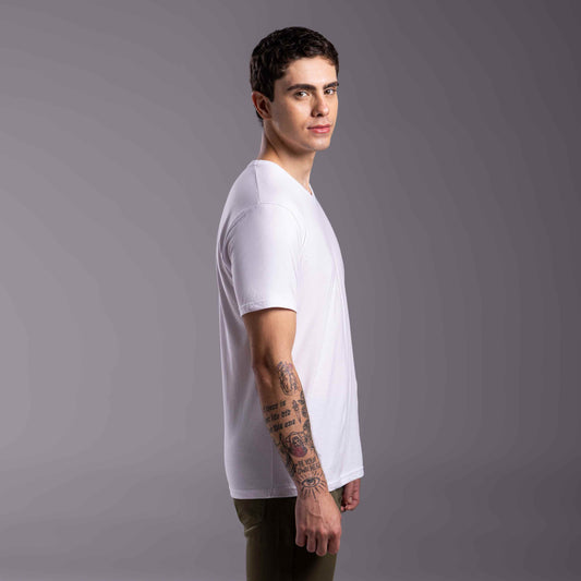 Tech T-Shirt Anti Odor Gola V Masculina - Branco