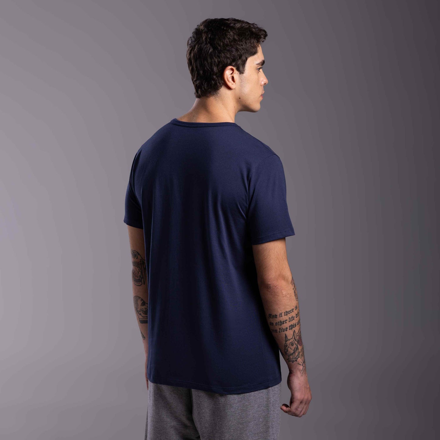 Tech T-Shirt Anti Odor Gola V Masculina - Azul Marinho